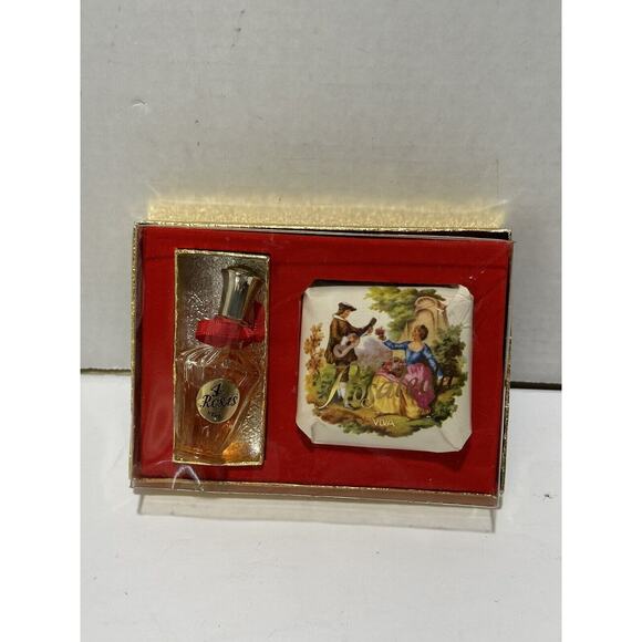 VINTAGE 1970’s 4 Rosas Perfume By VERA (read Des)+ Rosaleda Soap Gift Set Spain - Picture 1 of 10